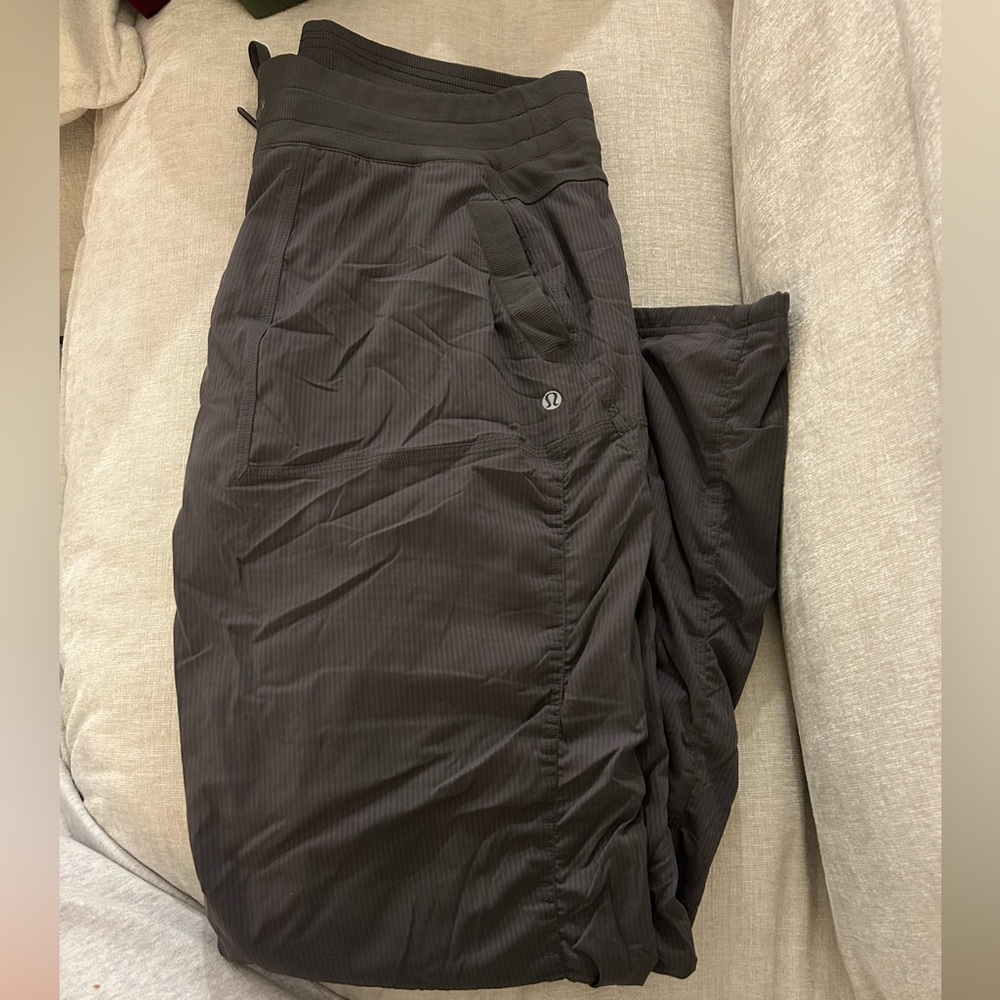 lululemon athletica Gray Track Pants with Elastic Waistband